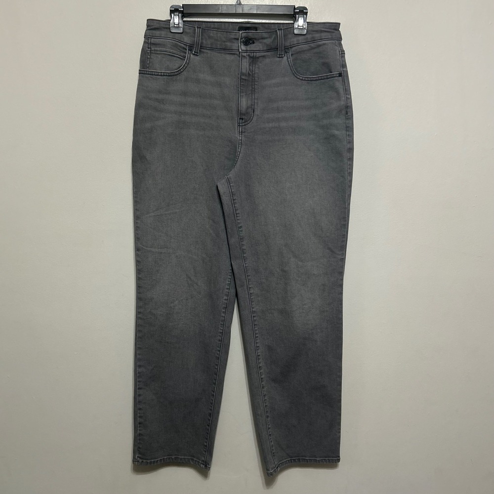 Talbots Women's Jeans 12 Gray High Waist Relaxed Straight Leg Casual Luxury Chic